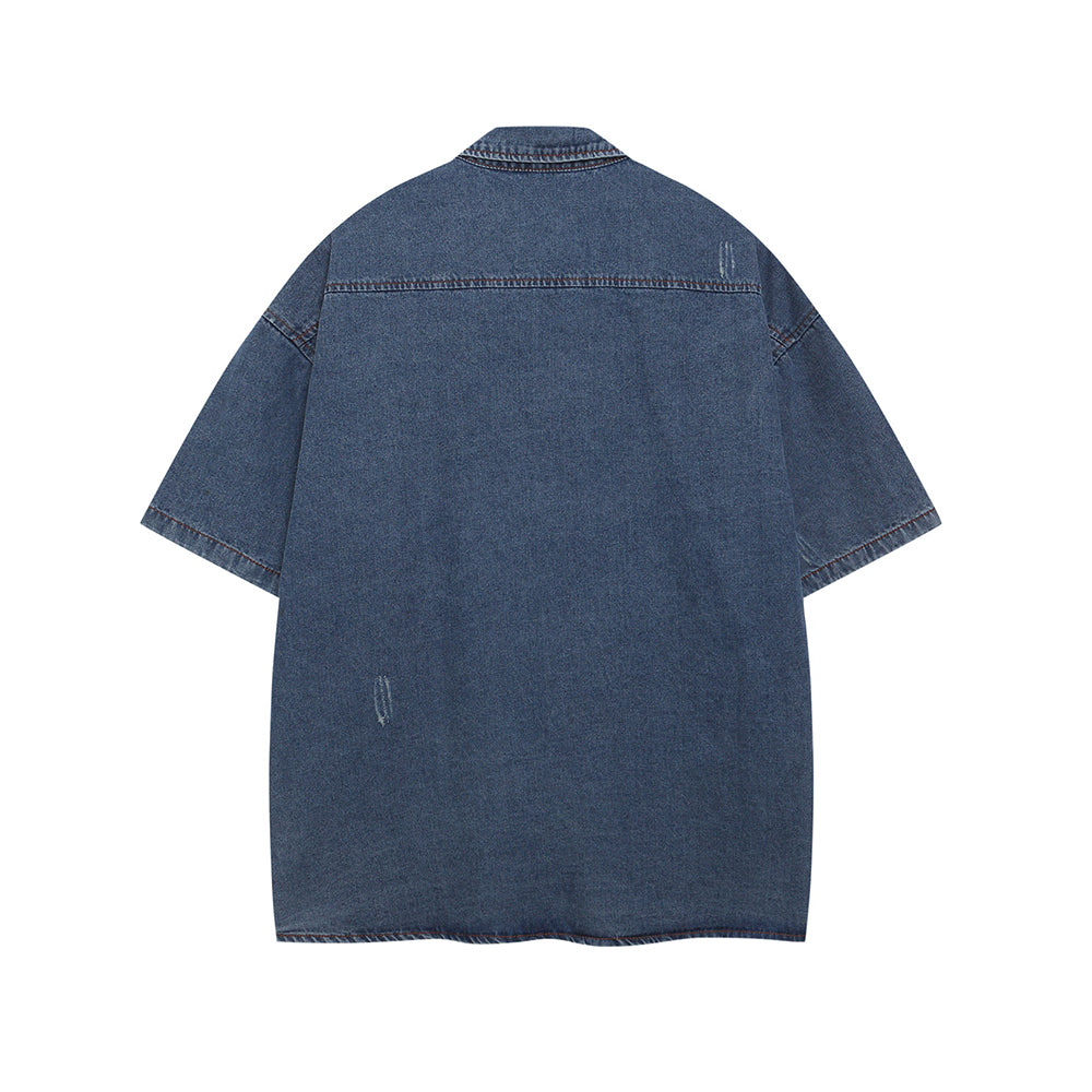 Vintage washed short sleeve shirt