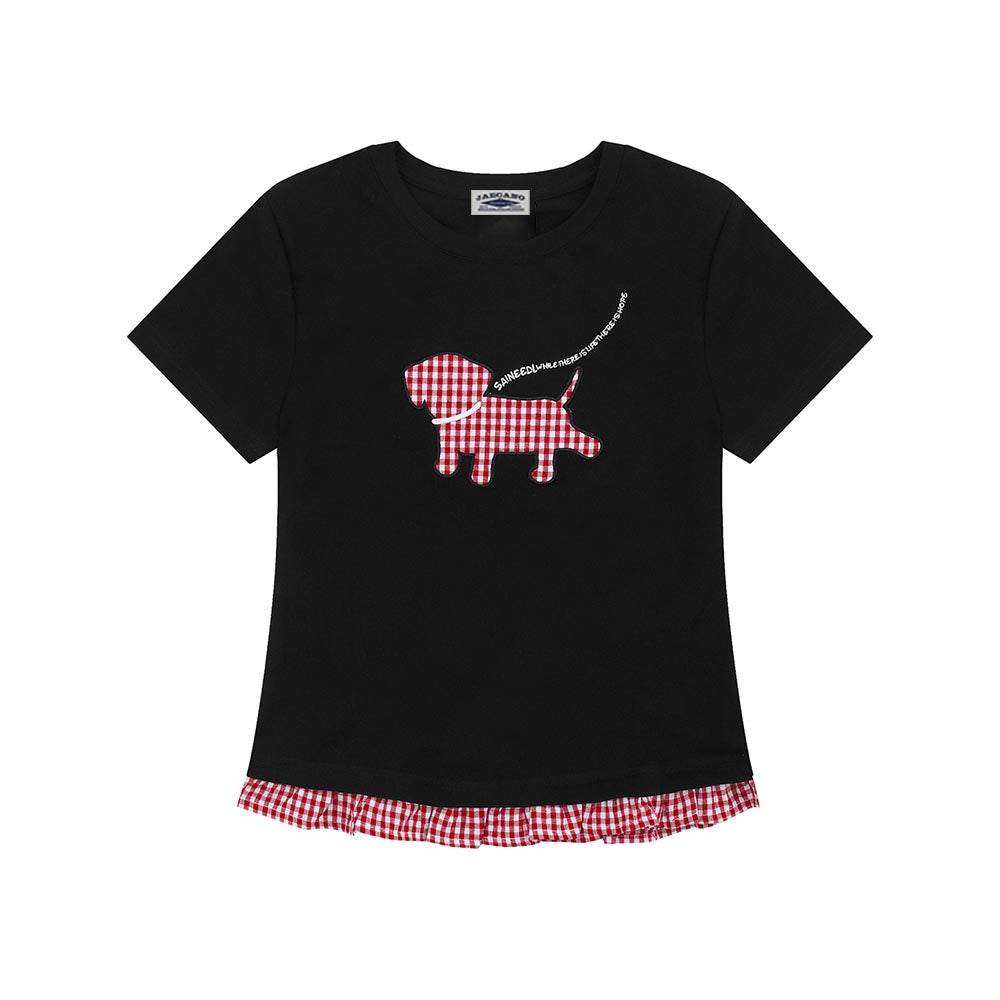 Spliced design short sleeves (women's)