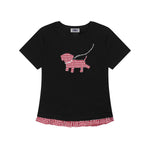 Spliced design short sleeves (women's)