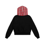 Retro hooded sweatshirt jacket