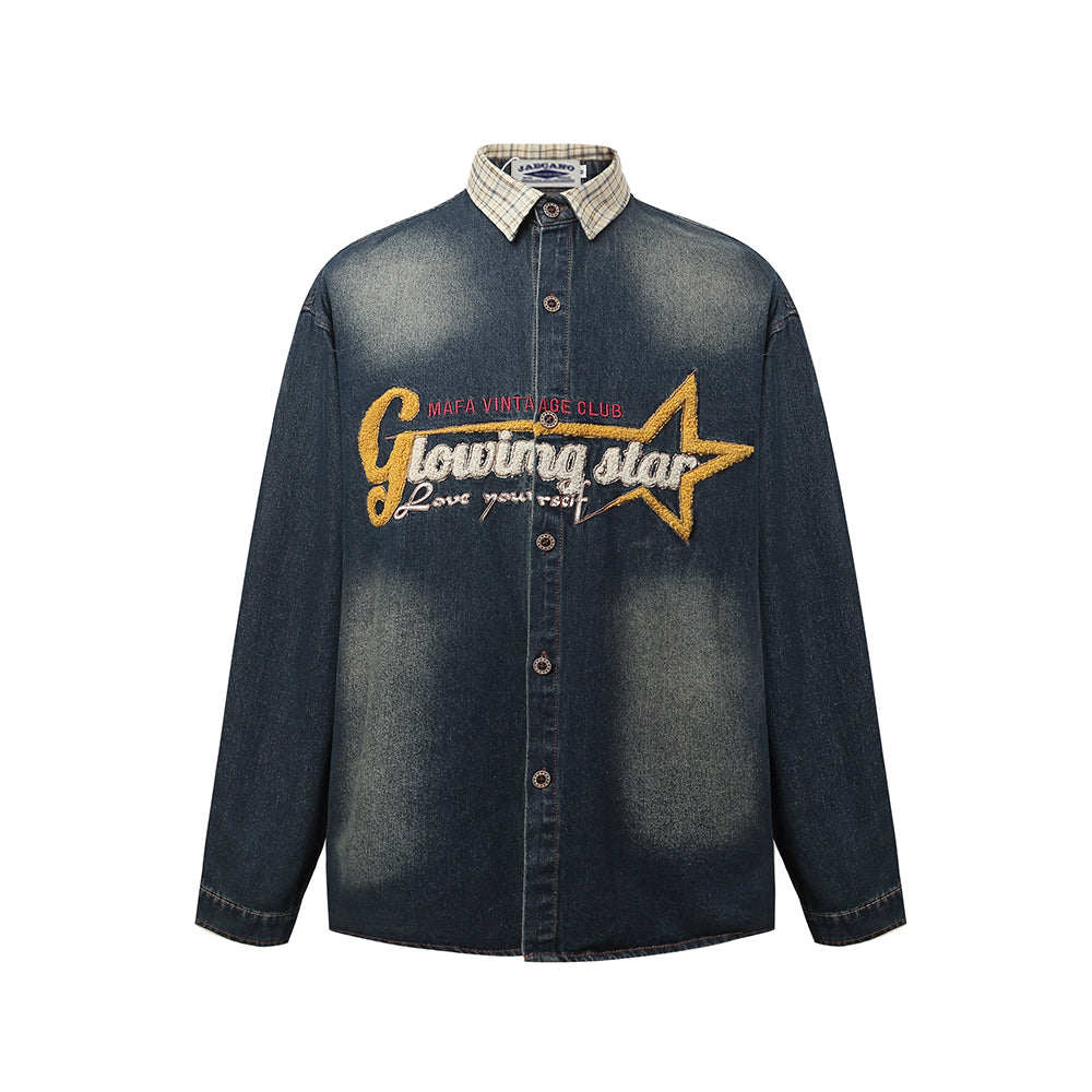 Vintage washed denim shirt