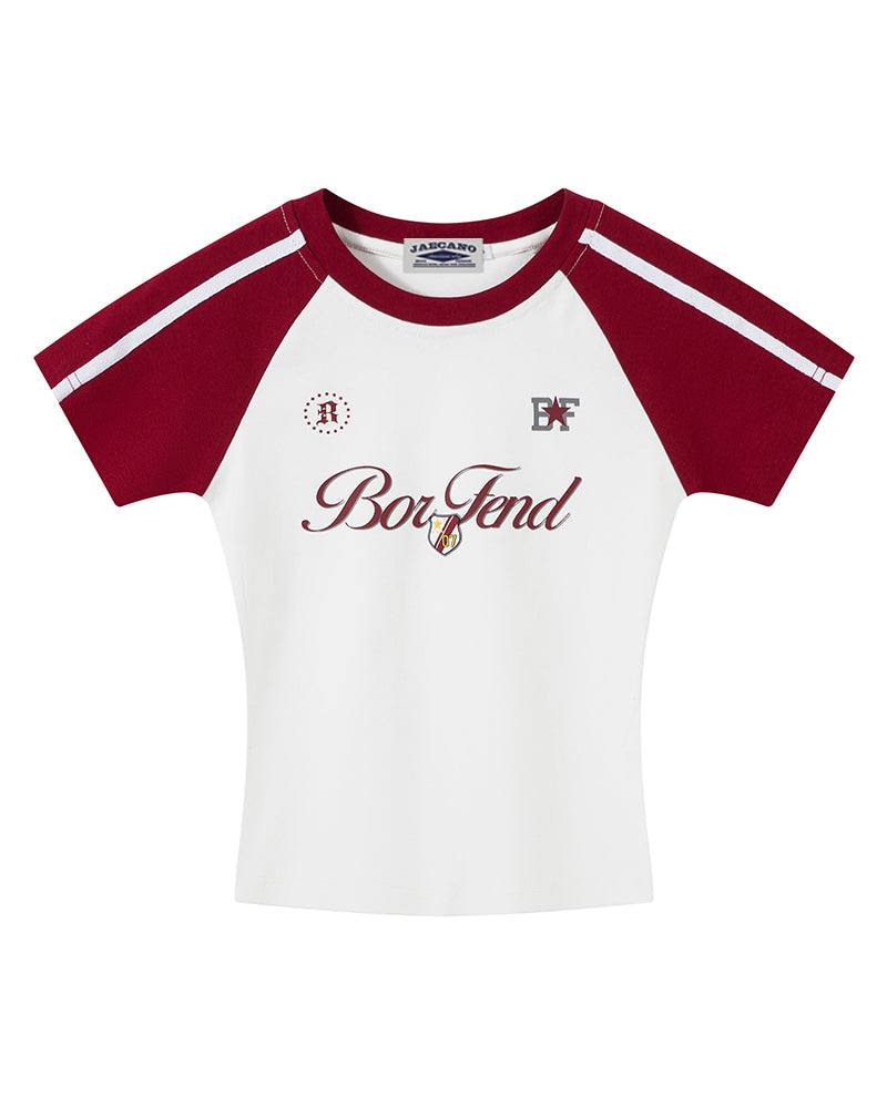 Retro print short sleeves