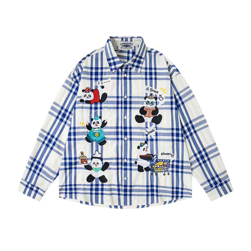 Fun embroidered long-sleeved shirt