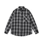Plaid casual long-sleeved shirt