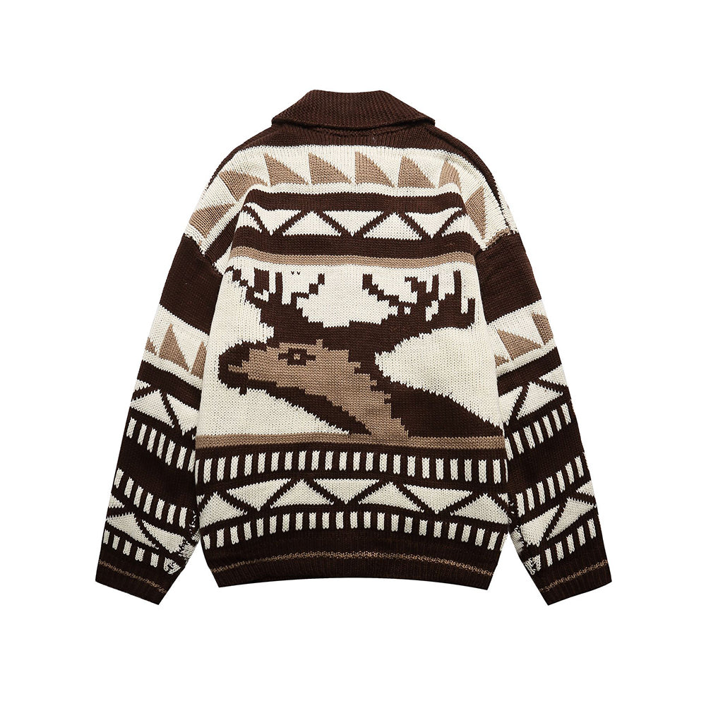 Vintage Elk Knit Sweater