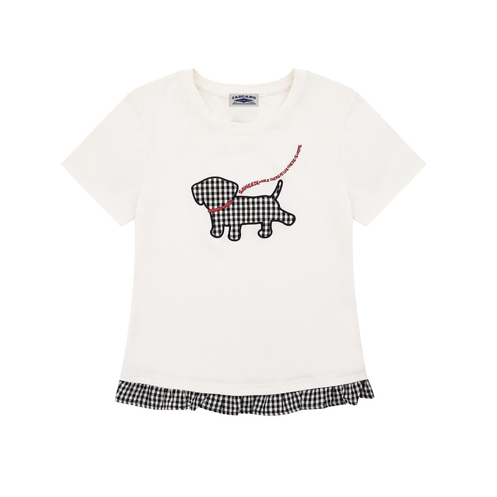 Spliced design short sleeves (women's)