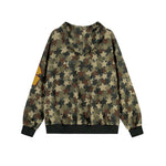 Camouflage hooded sweatshirt jacket