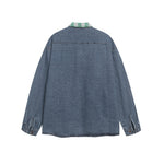 Retro fun denim long-sleeved shirt