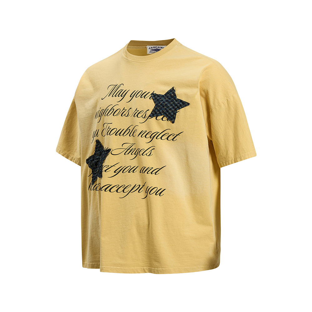 星星貼布情侶短袖