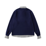 Beaded fake two-piece casual long sleeves