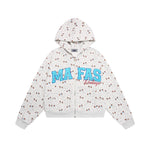 字母刺綉連帽衛衣外套