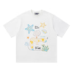 바다 자수 반팔