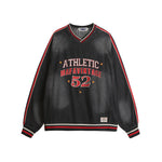 復古水洗刺綉牛仔衛衣