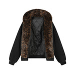 Patchwork cotton-padded jacket