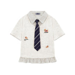 American style fake two-piece short sleeves (women's)