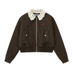 Retro-style knitted cotton coat (women's)