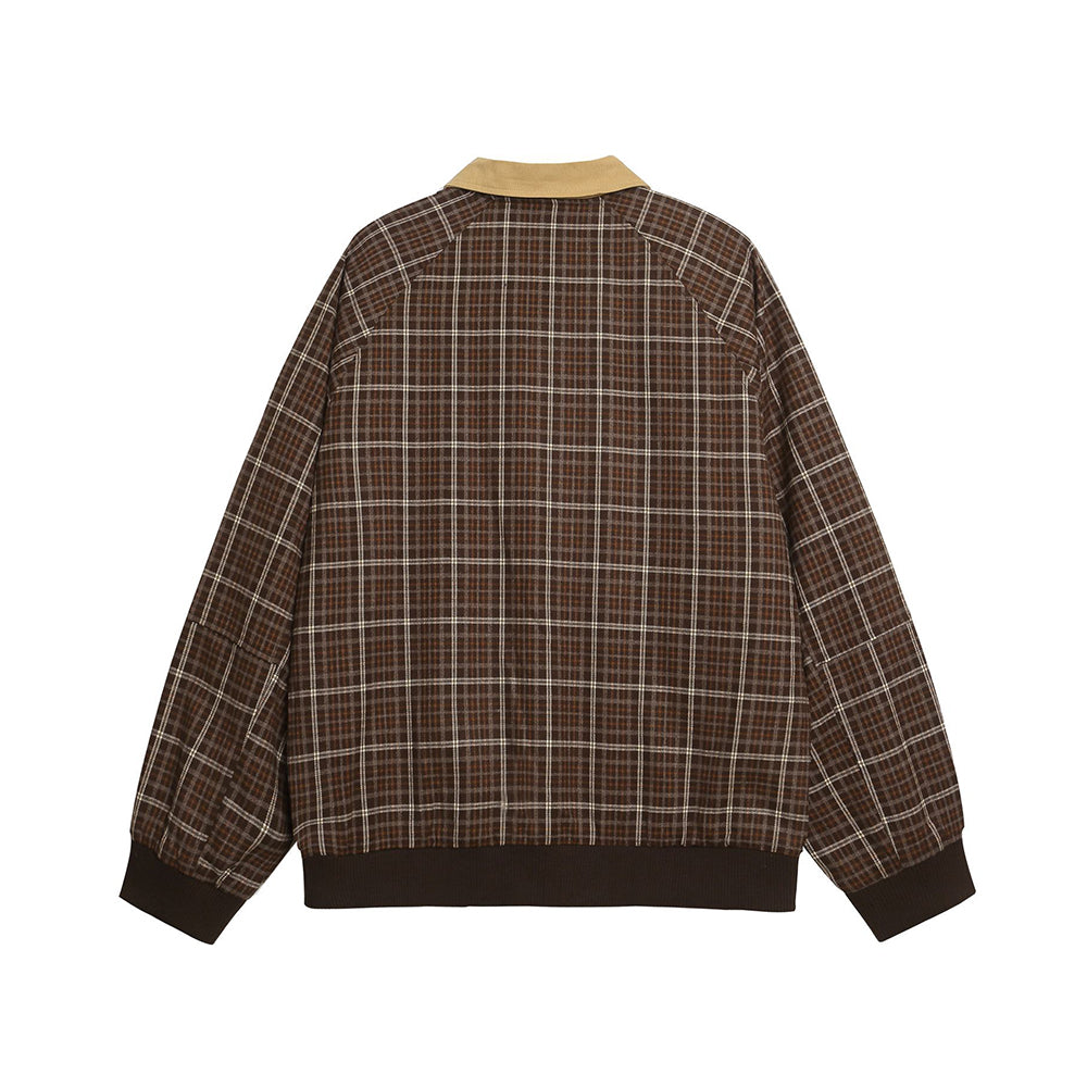 Embroidered contrasting color couple jacket