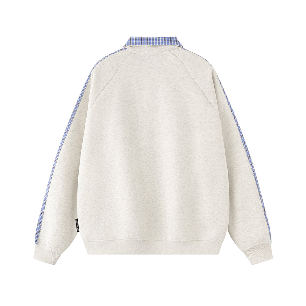 embroidered paneled lapel jacket