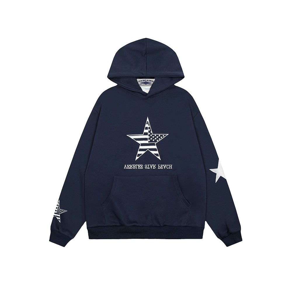 復古簡約連帽衛衣