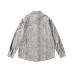 ripped plaid long-sleeved shirt