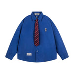 趣味領帶長袖襯衫