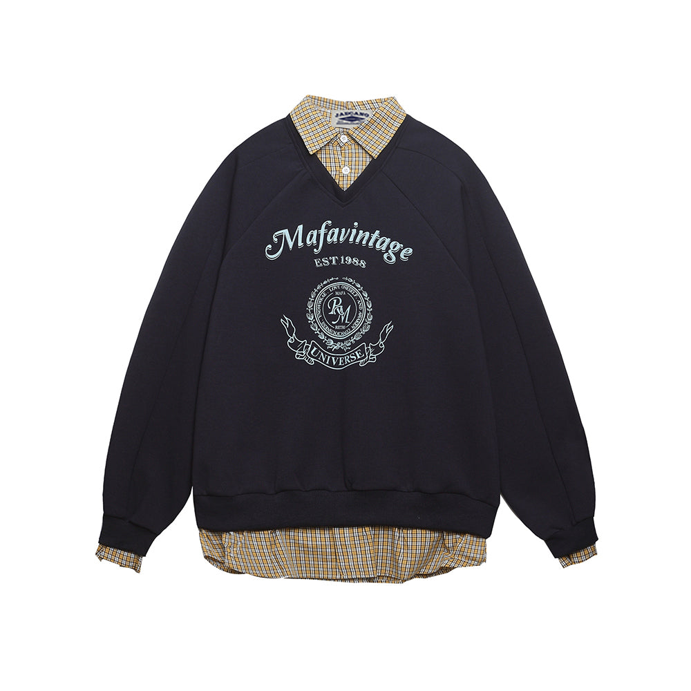 Embroidered two-piece sweatshirt