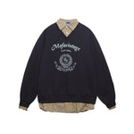 Embroidered two-piece sweatshirt