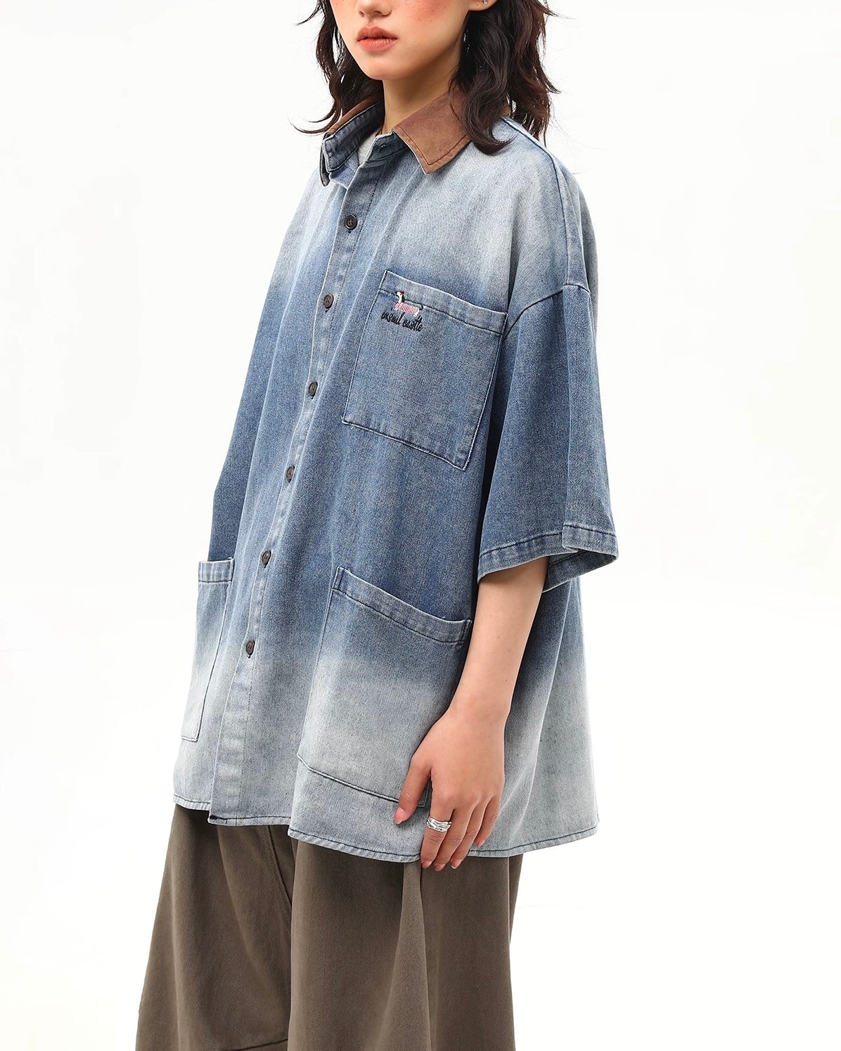 Vintage Simple Denim Shirt