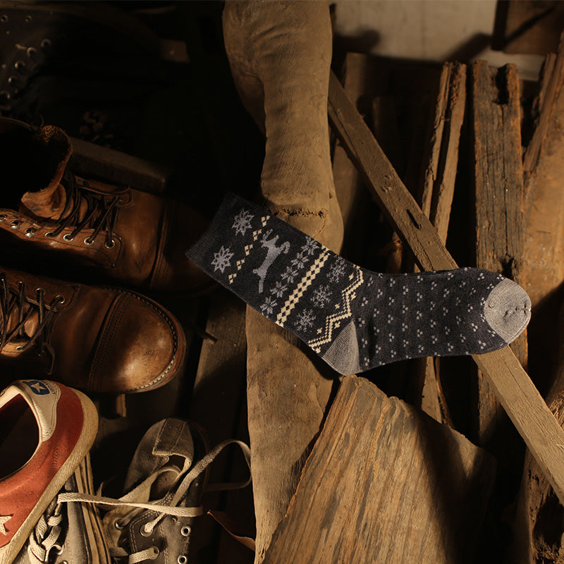 레트로 자카드 양말