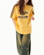 Retro contrast short sleeves