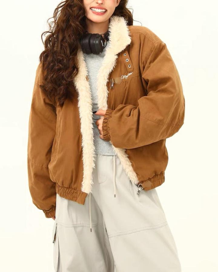 Retro lapel cotton jacket (women)