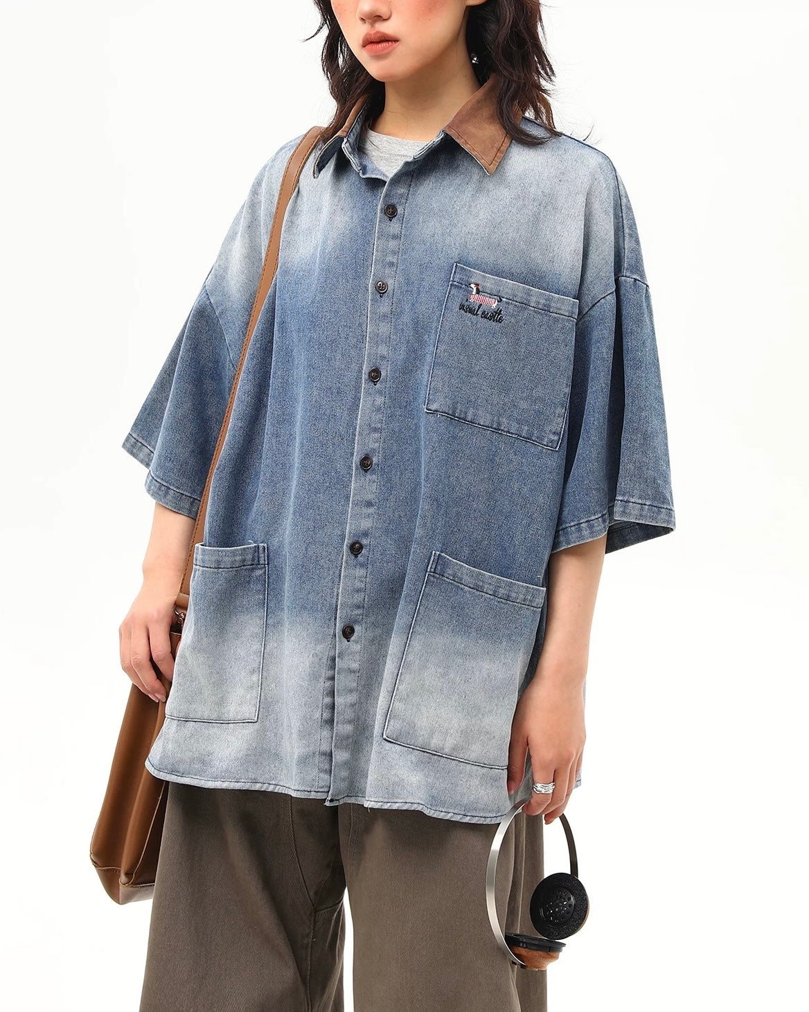 Vintage Simple Denim Shirt