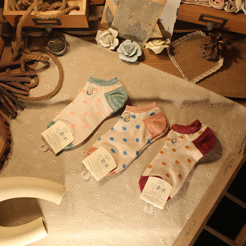 레트로하고 깜찍하고 귀여운 스트라이프 보트삭스