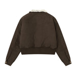 Retro-style knitted cotton coat (women's)