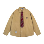 趣味領帶長袖襯衫