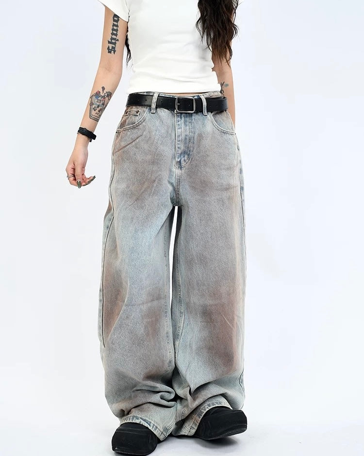 復古做舊牛仔褲