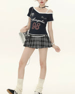 Simple design short sleeves