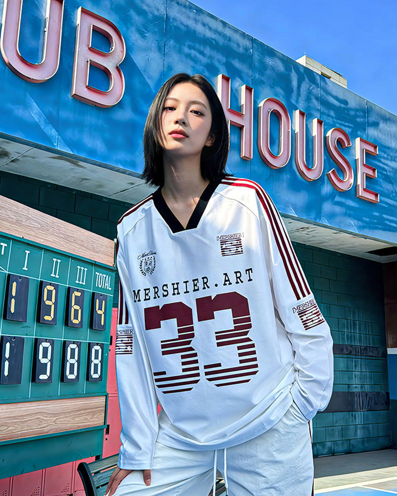 復古字母運動球服