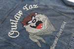 Retro cartoon embroidered denim jacket
