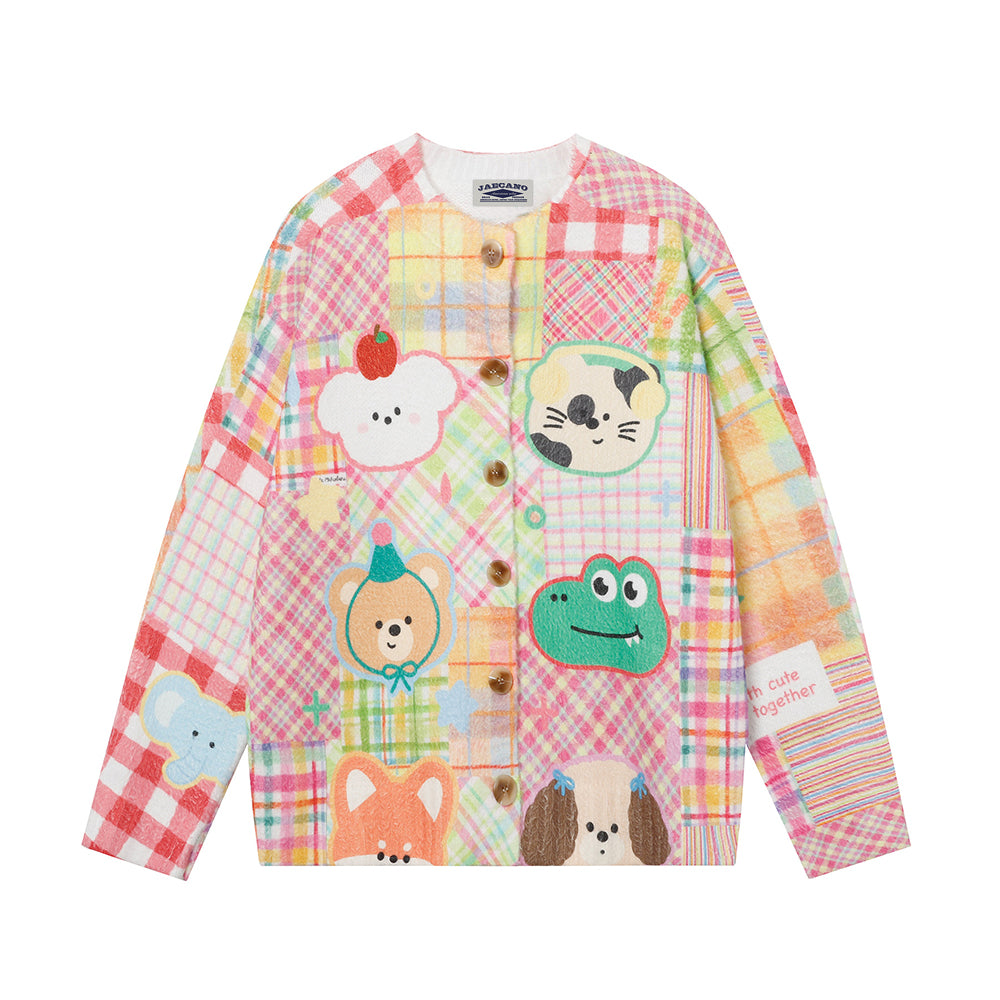 復古卡通針織毛衣