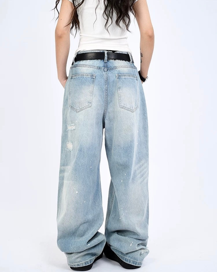 破洞休閑百搭牛仔褲