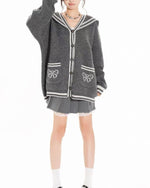 復古拼色針織毛衣