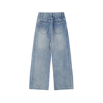 水洗簡約牛仔長褲