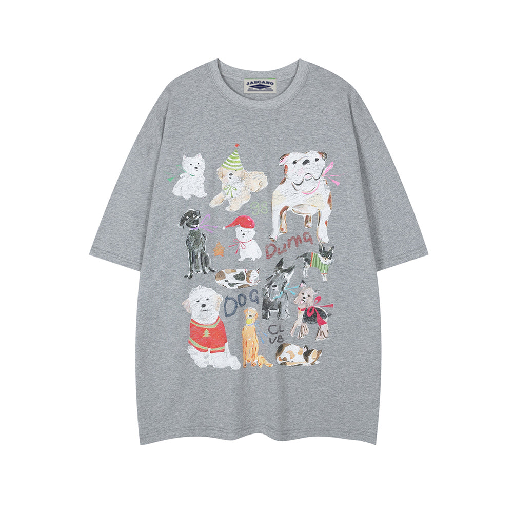 귀여운 프린트의 반소매