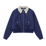 Retro-style knitted cotton coat (women's)