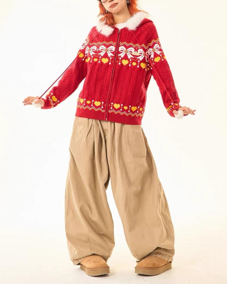 復古聖誕開衫毛衣