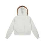 Retro hooded sweatshirt jacket