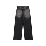 水洗直筒牛仔褲