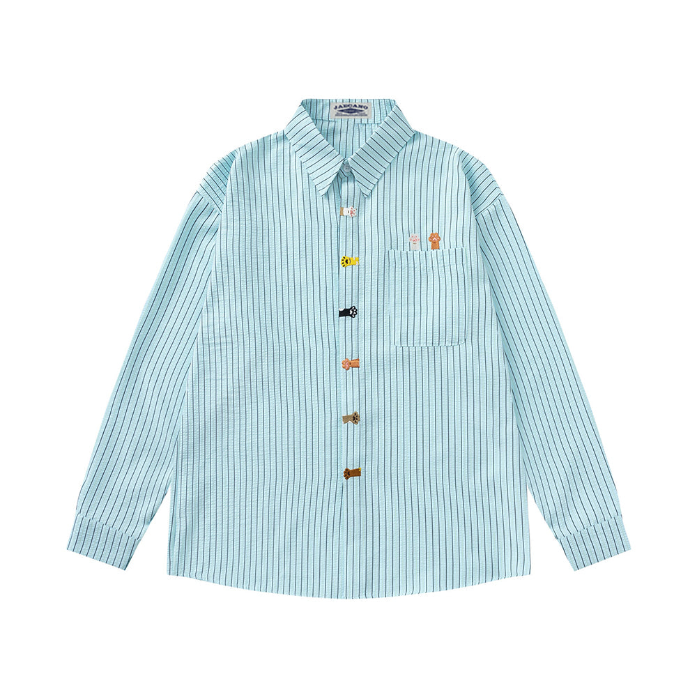 Retro plaid long-sleeved shirt