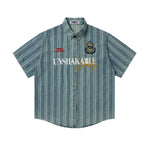 vintage striped short sleeve shirt